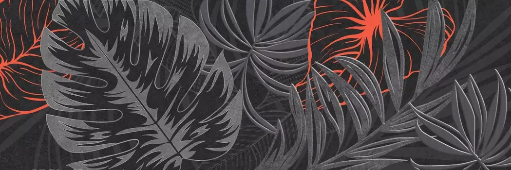 Декор Creto Pandora Bay 30х90 чёрный ND_P0540