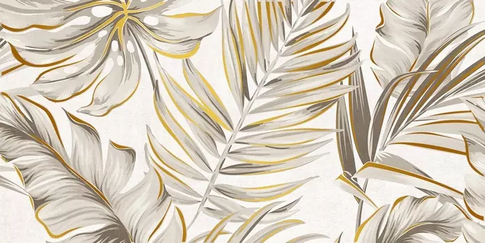 Декор Global Tile Brasiliana GT805VG 50x25 светло-бежевый, тропики