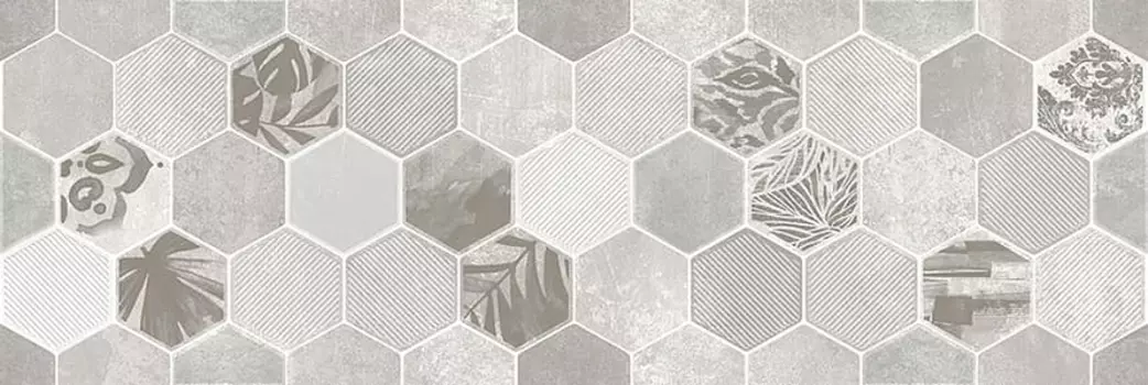 Декор LB-Ceramics Гексацемент 1664-0197 20x60 светло-серый