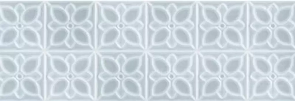 Декор Meissen Keramik Lissabon 25x75, сине-зелёный, квадраты LBU333D