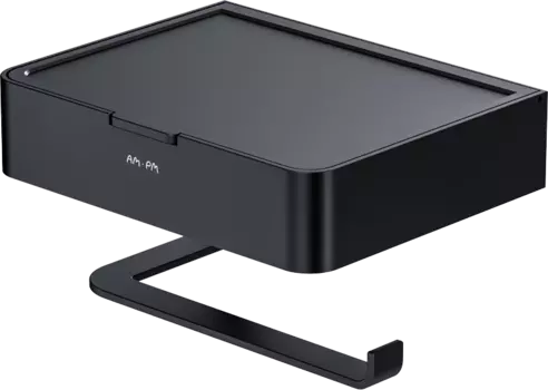 Держатель туалетной бумаги Am.Pm Inspire 2.0 AA50A341522 с полкой для телефона и контейнером, черный