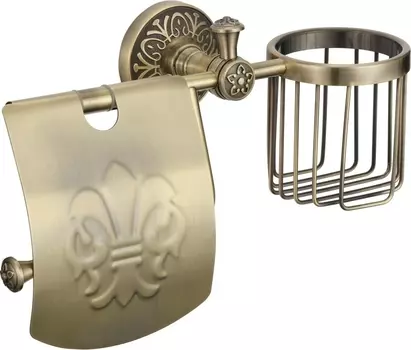 Держатель туалетной бумаги Savol 58b S-L05851C бронза, с держателем освежителя воздуха