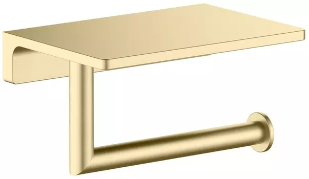 Держатель туалетной бумаги Timo Saona 13043/17 с полкой для телефона, золото