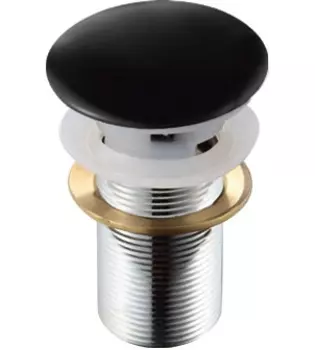 Донный клапан для раковины Melana MLN-ТB18 с отверстием под перелив, черный