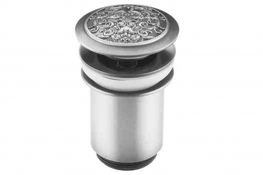 Донный клапан ZorG Antic для раковины матовое серебро AZR 2 SL