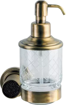 Дозатор Boheme Royal Cristal Black Br подвесной, бронза 10932-BR-B