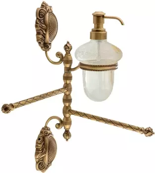 Дозатор Migliore Cleopatra 16646 с полотенцедержателем, бронза /16646