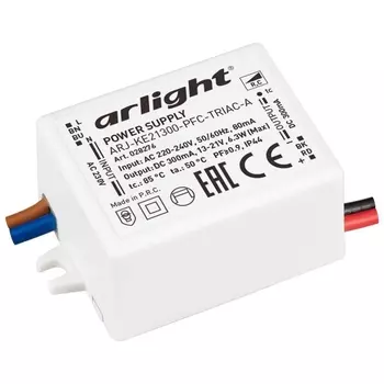 Драйвер Arlight ARJ-KE21300-PFC-Triac-A 13-21V 6,3W IP44 0,3A 028276 /028276