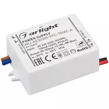 Драйвер Arlight ARJ-KE30300-PFC-Triac-A 19-30V 9W IP44 0,3A 028277 /028277