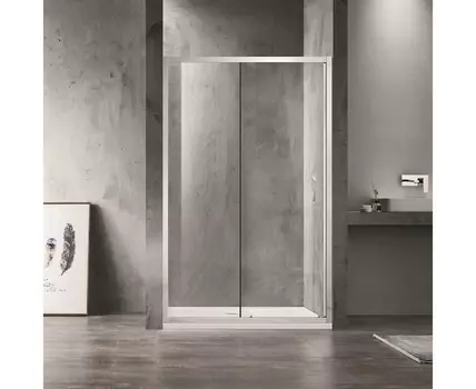 Душевая дверь Azario Milton AZ-ND6121 1200 120х200 профиль серебро, стекло прозрачное