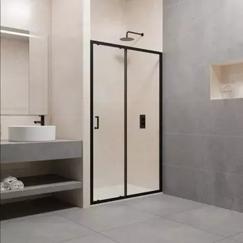 Душевая дверь RGW Passage PA-14B 170x195 профиль чёрный, стекло прозрачное 41081417-14