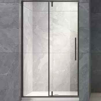 Душевая дверь Veconi Vianno 110х195 профиль черный, стекло прозрачное VN34B-110-01-C7