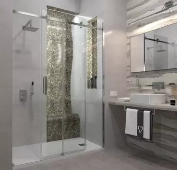 Душевая дверь Veconi Vianno 150х195 профиль хром, стекло прозрачное VN74-150-01-C4