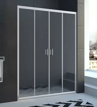 Душевая дверь Veconi Vianno 190х185 профиль хром, стекло прозрачное VN45-190-01-19C1