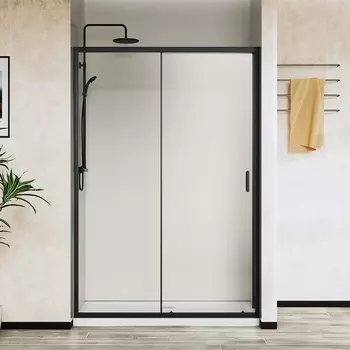 Душевая дверь Vincea City VDS-5CT110CLB 110х195 профиль черный, стекло прозрачное