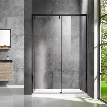 Душевая дверь Vincea Lugano VDS-1L150CLB-1 150х195 профиль черный, стекло прозрачное