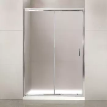 Душевая дверь в нишу BelBagno Uno-195 BF 1 120 P Cr стекло текстурное UNO-195-BF-1-120-P-Cr