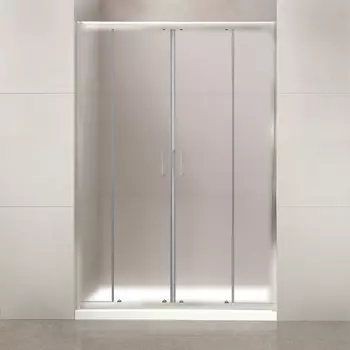 Душевая дверь в нишу BelBagno Uno 195 BF 2 170 P Cr стекло текстурное UNO-195-BF-2-170-P-Cr