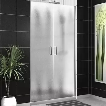 Душевая дверь в нишу BelBagno Uno UNO-B-2-120-CH-Cr стекло рифленое