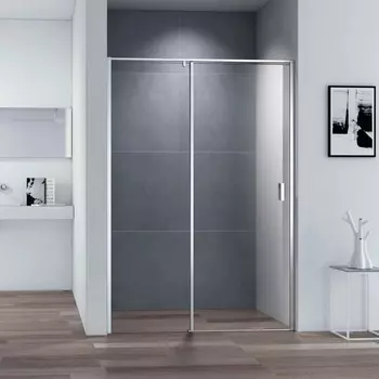 Душевая дверь в нишу Cezares Urban B 12 150 C Cr профиль хром, стекло прозрачное URBAN-B-12-150-C-CR