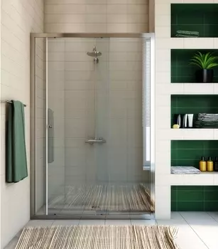 Душевая дверь в нишу GuteWetter Guwer GK-662D 115 см стекло бесцветное, профиль хром GW662D115200-CH-CL