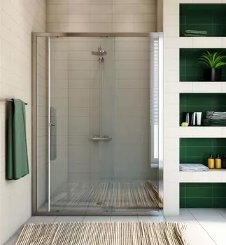 Душевая дверь в нишу GuteWetter Guwer GK-662D 125 см стекло бесцветное, профиль хром GW662D125200-CH-CL