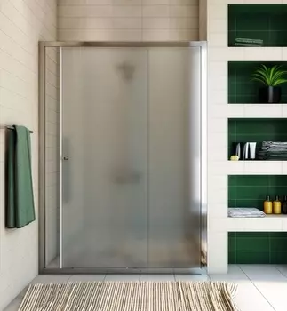 Душевая дверь в нишу GuteWetter Guwer GK-662D 130 см стекло матовое, профиль хром GW662D130200-CH-MT