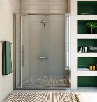 Душевая дверь в нишу GuteWetter Guwer GK-662D 135 см стекло бесцветное, профиль хром GW662D135200-CH-CL