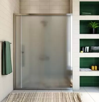 Душевая дверь в нишу GuteWetter Guwer GK-662D 145 см стекло матовое, профиль хром GW662D145200-CH-MT
