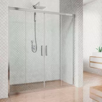 Душевая дверь в нишу Kubele DE019D4-CLN-CH 190 см, профиль хром DE019D4-CLN-CH-190х200