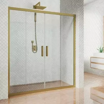 Душевая дверь в нишу Kubele DE019D4-CLN-BR 205 см, профиль бронза DE019D4-CLN-BR-205х200