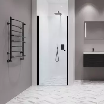 Душевая дверь в нишу Kubele DE020 DDE020D601-CLN-BLT-50х200 50, профиль черный матовый