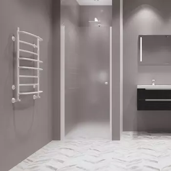 Душевая дверь в нишу Kubele DE020 DE020D601-MAT-WTMT-50х200 50, профиль белый матовый, стекло матовое