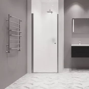 Душевая дверь в нишу Kubele DE020 DE020D601-MAT-MT-50х200 50, профиль матовый хром, стекло матовое