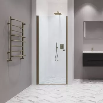 Душевая дверь в нишу Kubele DE020 DE020D601-CLN-BR-50х200 50, профиль бронза светлая