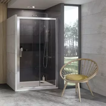 Душевая дверь в нишу Ravak 10DP2-110 Transparent, профиль сатин 0ZVD0U00Z1