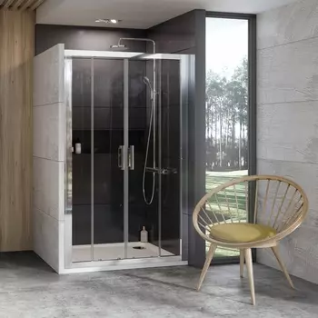 Душевая дверь в нишу Ravak 10DP4-190 Transparent, профиль хром 0ZKL0C00Z1