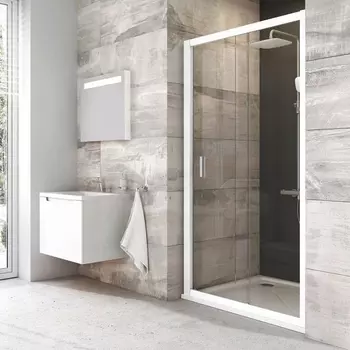 Душевая дверь в нишу Ravak BLDP2-120 Transparent, профиль белый 0PVG0100Z1