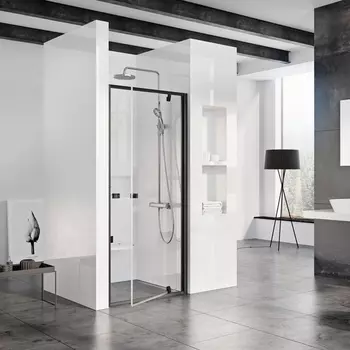 Душевая дверь в нишу Ravak PDOP1-90 Transparent, профиль черный 03G70300Z1