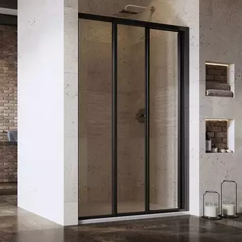 Душевая дверь в нишу Ravak Supernova ASDP3-130 Transparent, 200, профиль черный 00VJ03R2Z1