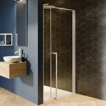 Душевая дверь в нишу Riho Lucid GD104 120 см, профиль белый GD112W000