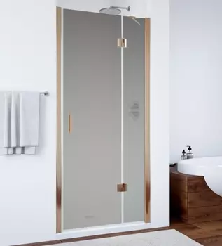 Душевая дверь в нишу Vegas Glass AFP 0100 05 10 R профиль бронза, стекло сатин AFP 100 05 10 R