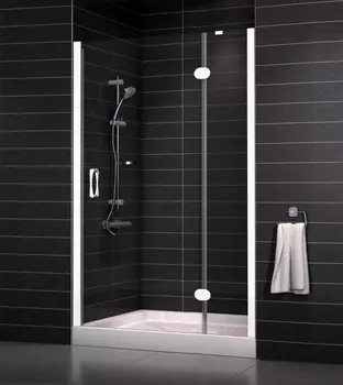 Душевая дверь в нишу Vegas Glass AFP 0110 01 01 R стекло прозрачное, 110, проем 73 см