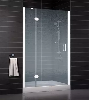 Душевая дверь в нишу Vegas Glass AFP 0110 01 02 L стекло шиншилла, 110, проем 73 см AFP 110 01 02 L