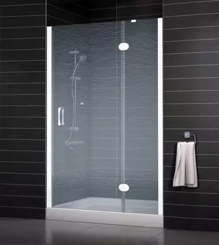 Душевая дверь в нишу Vegas Glass AFP 0110 01 02 R стекло шиншилла, 110, проем 63 см