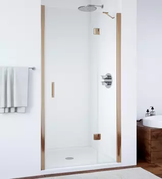 Душевая дверь в нишу Vegas Glass AFP 0110 05 01 R профиль бронза, стекло прозрачное, проем 73 см AFP 110 05 01 R