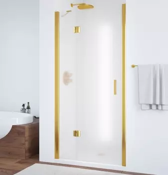 Душевая дверь в нишу Vegas Glass AFP 0110 09 10 L профиль золото, стекло сатин