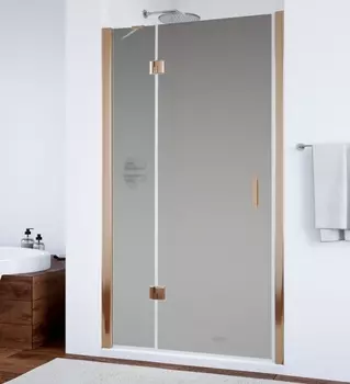 Душевая дверь в нишу Vegas Glass AFP 0120 05 10 L профиль бронза, стекло сатин AFP 120 05 10 L