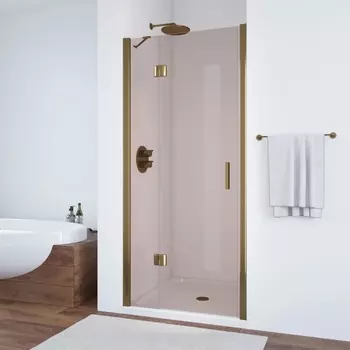 Душевая дверь в нишу Vegas Glass AFP TUR NOVO h1890 100 05 05 L профиль бронза, стекло бронза