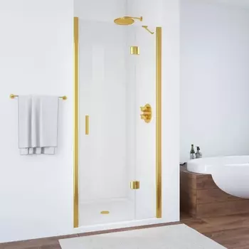 Душевая дверь в нишу Vegas Glass AFP TUR NOVO h1890 100 09 01 R профиль золото, стекло прозрачное